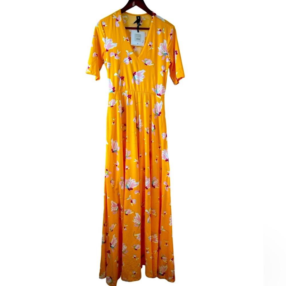 🔥4 for $75🔥 Maxi Dress Falling Iris Gold - Comfy Flowy Summer Comfort hippy